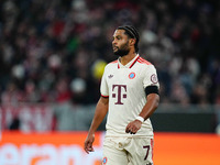 Serge Gnabry of Bayern Munich  looks on during the Champions League Round 4 match between Bayern Munich v Benfica at the Allianz arena, Muni...