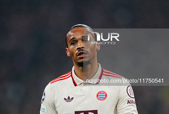 Leroy Sane of Bayern Munich  looks on during the Champions League Round 4 match between Bayern Munich v Benfica at the Allianz arena, Munich...