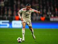 Leroy Sane of Bayern Munich  looks on during the Champions League Round 4 match between Bayern Munich v Benfica at the Allianz arena, Munich...