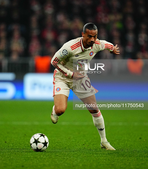 Leroy Sane of Bayern Munich  looks on during the Champions League Round 4 match between Bayern Munich v Benfica at the Allianz arena, Munich...