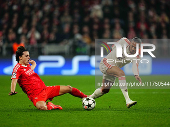 Leroy Sane of Bayern Munich  looks on during the Champions League Round 4 match between Bayern Munich v Benfica at the Allianz arena, Munich...