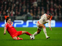 Leroy Sane of Bayern Munich  looks on during the Champions League Round 4 match between Bayern Munich v Benfica at the Allianz arena, Munich...