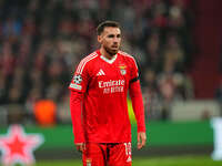 Orkun Kokcu of Benfica  looks on during the Champions League Round 4 match between Bayern Munich v Benfica at the Allianz arena, Munich, Ger...