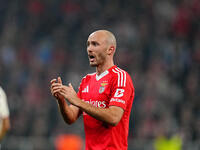 Fredrik Aursnes of Benfica  looks on during the Champions League Round 4 match between Bayern Munich v Benfica at the Allianz arena, Munich,...