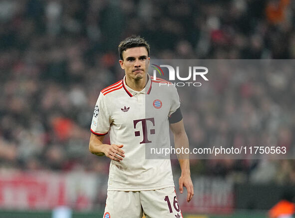 Joao Palhinha of Bayern Munich  looks on during the Champions League Round 4 match between Bayern Munich v Benfica at the Allianz arena, Mun...