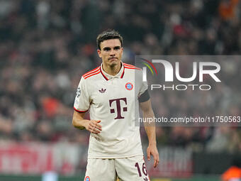 Joao Palhinha of Bayern Munich  looks on during the Champions League Round 4 match between Bayern Munich v Benfica at the Allianz arena, Mun...