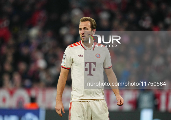 Harry Kane of Bayern Munich  looks on during the Champions League Round 4 match between Bayern Munich v Benfica at the Allianz arena, Munich...