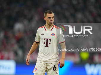 Joshua Kimmich of Bayern Munich  looks on during the Champions League Round 4 match between Bayern Munich v Benfica at the Allianz arena, Mu...