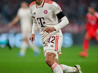 Jamal Musiala of Bayern Munich  looks on during the Champions League Round 4 match between Bayern Munich v Benfica at the Allianz arena, Mun...