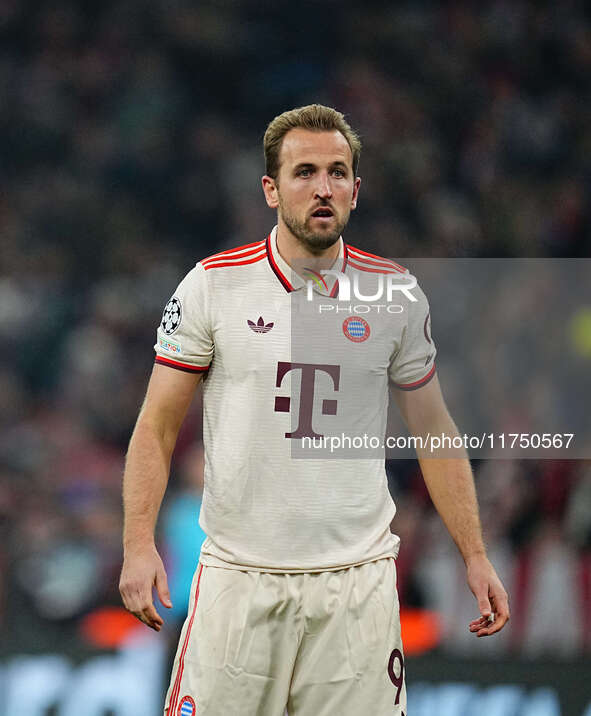 Harry Kane of Bayern Munich  looks on during the Champions League Round 4 match between Bayern Munich v Benfica at the Allianz arena, Munich...