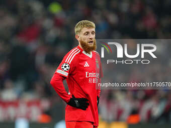 Jan-Niklas Beste of Benfica  looks on during the Champions League Round 4 match between Bayern Munich v Benfica at the Allianz arena, Munich...