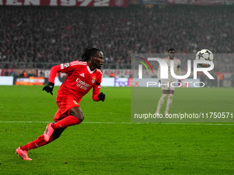 Issa Kabore of Benfica  controls the ball during the Champions League Round 4 match between Bayern Munich v Benfica at the Allianz arena, Mu...