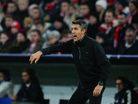 Bruno Lage of Benfica  gestures during the Champions League Round 4 match between Bayern Munich v Benfica at the Allianz arena, Munich, Germ...