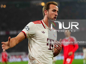 Harry Kane of Bayern Munich  looks on during the Champions League Round 4 match between Bayern Munich v Benfica at the Allianz arena, Munich...