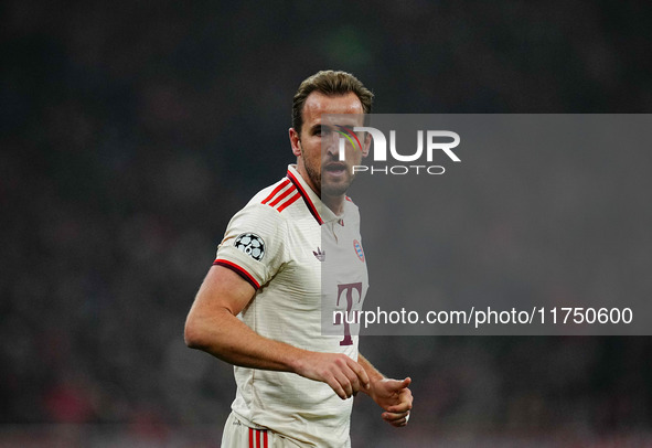 Harry Kane of Bayern Munich  looks on during the Champions League Round 4 match between Bayern Munich v Benfica at the Allianz arena, Munich...