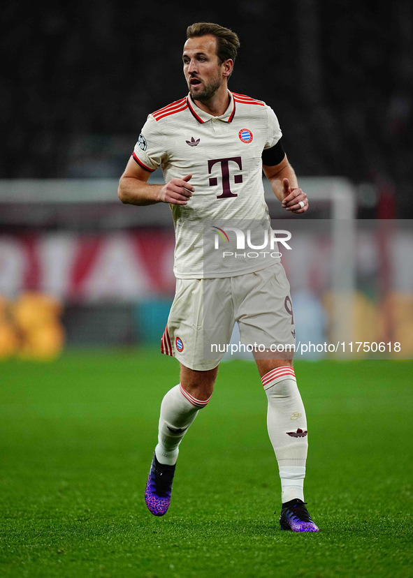 Harry Kane of Bayern Munich  looks on during the Champions League Round 4 match between Bayern Munich v Benfica at the Allianz arena, Munich...