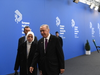 Recep Tayyip Erdogan, President of Turkey, arrives at the 5th European Political Community Summit in Budapest, Hungary, on November 7, a day...