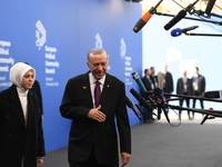 Recep Tayyip Erdogan, President of Turkey, arrives at the 5th European Political Community Summit in Budapest, Hungary, on November 7, a day...