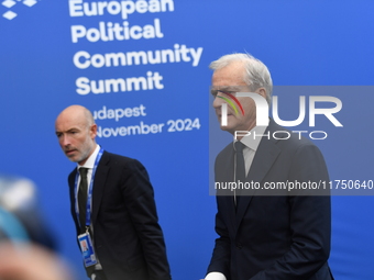 Jonas Gahr, Prime Minister of Norway, arrives at the 5th European Political Community Summit in Budapest, Hungary, on November 7, a day afte...