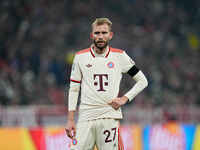 Konrad Laimer of Bayern Munich  looks on during the Champions League Round 4 match between Bayern Munich v Benfica at the Allianz arena, Mun...