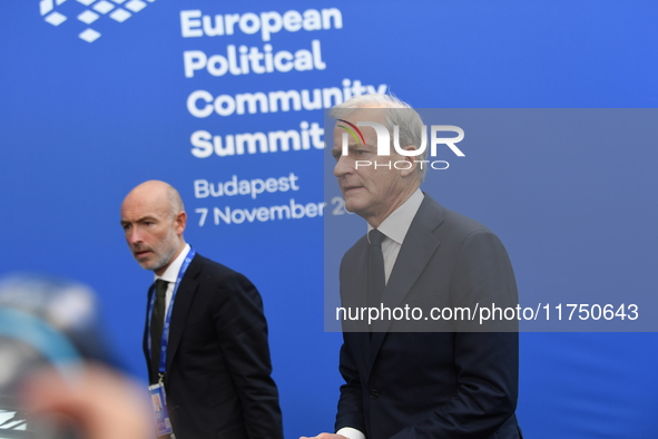 Jonas Gahr, Prime Minister of Norway, arrives at the 5th European Political Community Summit in Budapest, Hungary, on November 7, a day afte...