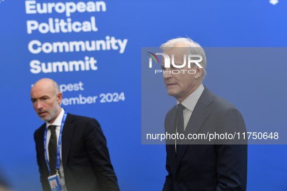 Jonas Gahr, Prime Minister of Norway, arrives at the 5th European Political Community Summit in Budapest, Hungary, on November 7, a day afte...