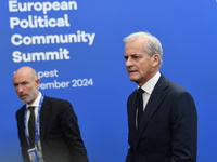 Jonas Gahr, Prime Minister of Norway, arrives at the 5th European Political Community Summit in Budapest, Hungary, on November 7, a day afte...