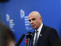 Alain Berset, European Council Secretary General, arrives at the 5th European Political Community Summit in Budapest, Hungary, on November 7...