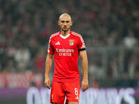 Fredrik Aursnes of Benfica  looks on during the Champions League Round 4 match between Bayern Munich v Benfica at the Allianz arena, Munich,...