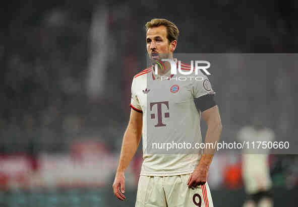 Harry Kane of Bayern Munich  looks on during the Champions League Round 4 match between Bayern Munich v Benfica at the Allianz arena, Munich...