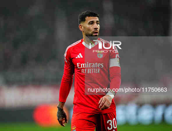 Nicolás Otamendi of Benfica  looks on during the Champions League Round 4 match between Bayern Munich v Benfica at the Allianz arena, Munich...