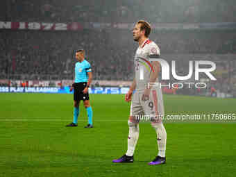 Harry Kane of Bayern Munich  looks on during the Champions League Round 4 match between Bayern Munich v Benfica at the Allianz arena, Munich...