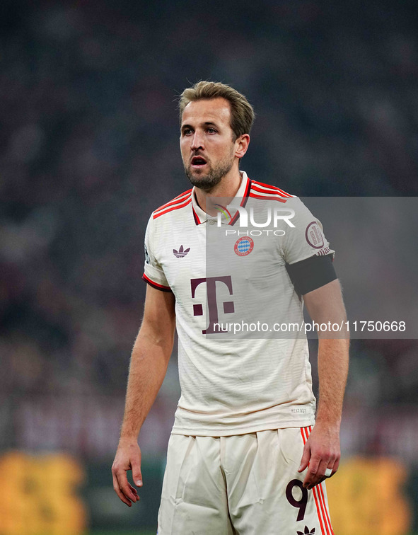 Harry Kane of Bayern Munich  looks on during the Champions League Round 4 match between Bayern Munich v Benfica at the Allianz arena, Munich...