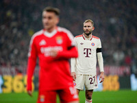 Konrad Laimer of Bayern Munich  looks on during the Champions League Round 4 match between Bayern Munich v Benfica at the Allianz arena, Mun...