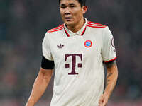 Min-jae Kim of Bayern Munich  looks on during the Champions League Round 4 match between Bayern Munich v Benfica at the Allianz arena, Munic...