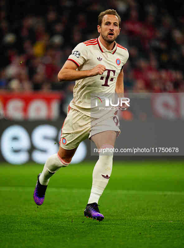 Harry Kane of Bayern Munich  looks on during the Champions League Round 4 match between Bayern Munich v Benfica at the Allianz arena, Munich...