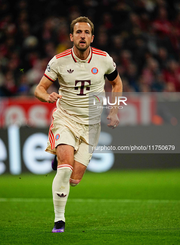 Harry Kane of Bayern Munich  looks on during the Champions League Round 4 match between Bayern Munich v Benfica at the Allianz arena, Munich...