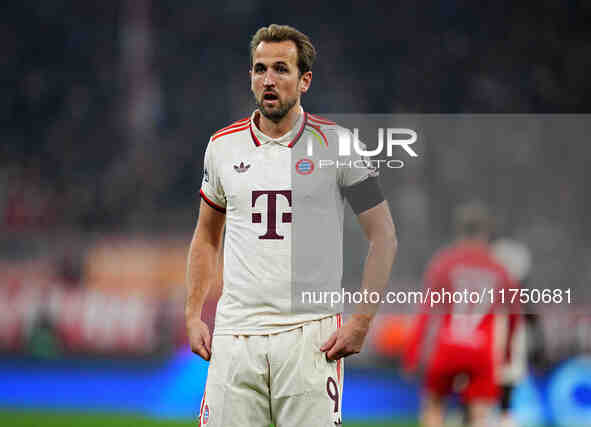 Harry Kane of Bayern Munich  looks on during the Champions League Round 4 match between Bayern Munich v Benfica at the Allianz arena, Munich...