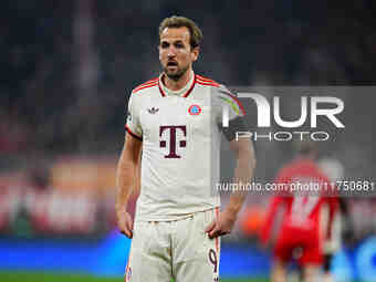 Harry Kane of Bayern Munich  looks on during the Champions League Round 4 match between Bayern Munich v Benfica at the Allianz arena, Munich...