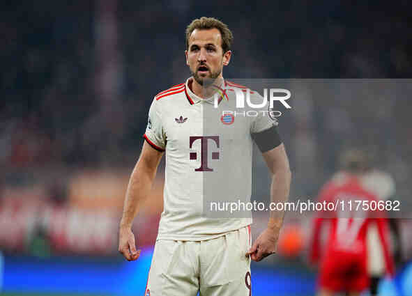 Harry Kane of Bayern Munich  looks on during the Champions League Round 4 match between Bayern Munich v Benfica at the Allianz arena, Munich...