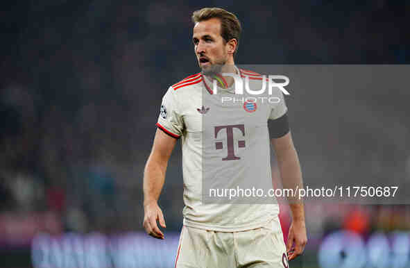 Harry Kane of Bayern Munich  looks on during the Champions League Round 4 match between Bayern Munich v Benfica at the Allianz arena, Munich...