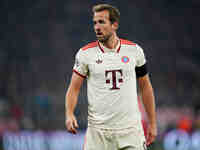 Harry Kane of Bayern Munich  looks on during the Champions League Round 4 match between Bayern Munich v Benfica at the Allianz arena, Munich...