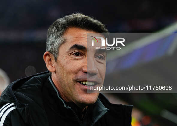 Bruno Lage of Benfica  looks on during the Champions League Round 4 match between Bayern Munich v Benfica at the Allianz arena, Munich, Germ...