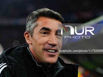 Bruno Lage of Benfica  looks on during the Champions League Round 4 match between Bayern Munich v Benfica at the Allianz arena, Munich, Germ...