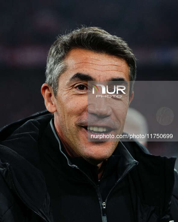 Bruno Lage of Benfica  looks on during the Champions League Round 4 match between Bayern Munich v Benfica at the Allianz arena, Munich, Germ...