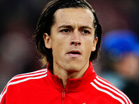 Álvaro Carreras of Benfica  looks on during the Champions League Round 4 match between Bayern Munich v Benfica at the Allianz arena, Munich,...