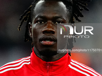 Issa Kabore of Benfica  controls the ball during the Champions League Round 4 match between Bayern Munich v Benfica at the Allianz arena, Mu...