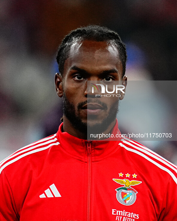 Renato Sanches of Benfica  looks on during the Champions League Round 4 match between Bayern Munich v Benfica at the Allianz arena, Munich,...