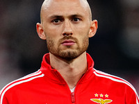 Fredrik Aursnes of Benfica  looks on during the Champions League Round 4 match between Bayern Munich v Benfica at the Allianz arena, Munich,...