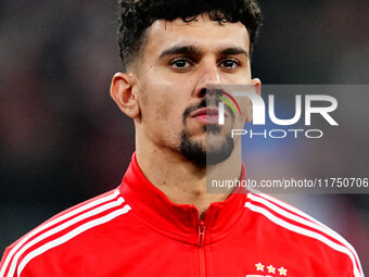 Tomas Araujo of Benfica  looks on during the Champions League Round 4 match between Bayern Munich v Benfica at the Allianz arena, Munich, Ge...